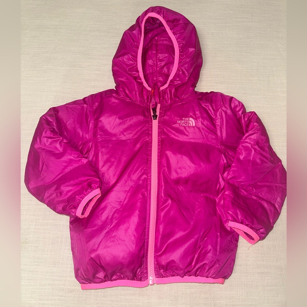 The North Face Fuchsia Hooded Reversible Jacket